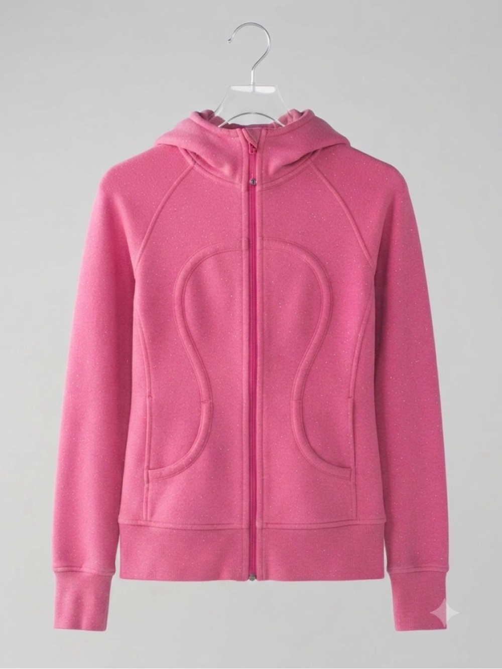 Vintage Y2K Lululemon Pink Shimmer Scuba Zip Up Hoodie